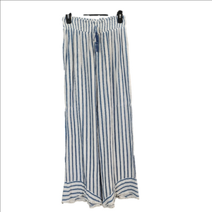 GOA Beachwear By Japna Blue and White Striped Wide-Leg Pants